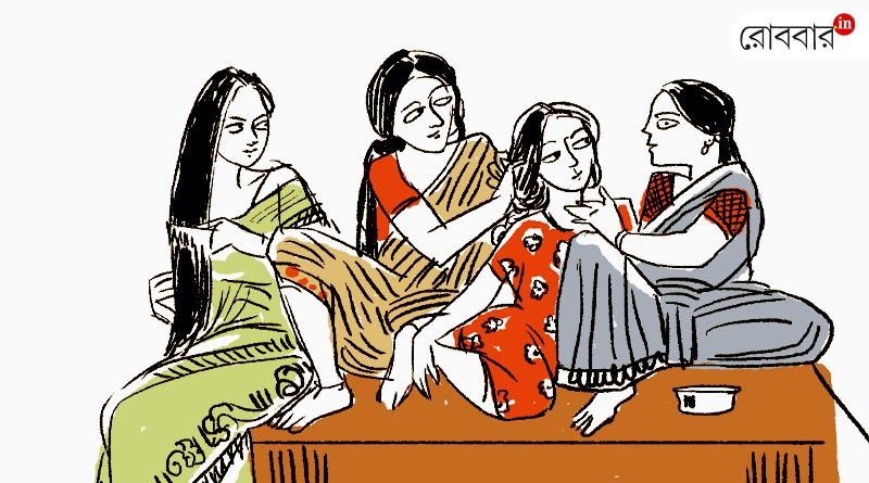 An article about togetherness of rural women in bengal by Radhamadhab Mondal। Robbar