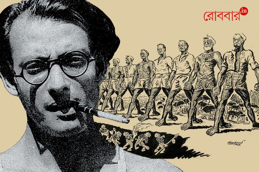 A conversation between Chittaprasad Bhattacharya and Anokho Samuddur। Robbar