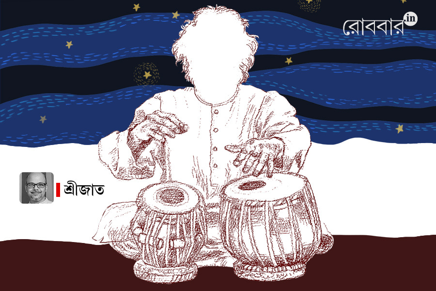 an article about zakir hussain by srijato। Robbar