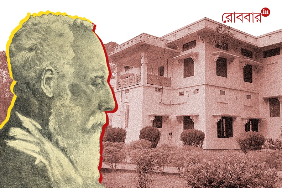 an article on Debendranath Tagore connection with aushgram। Robbar