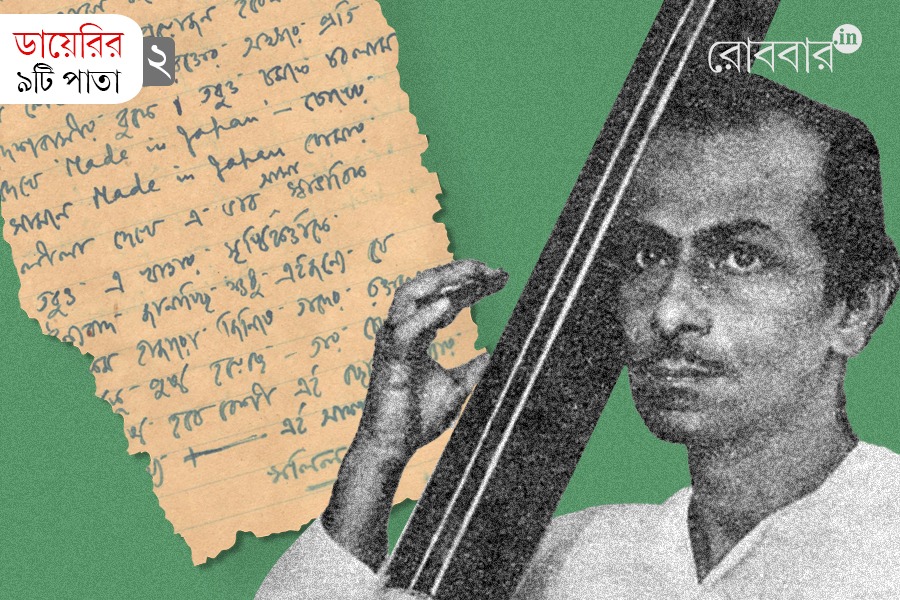 salil-chowdhury-notebook-writing-about-japan-attack-in-calcutta। Robbar