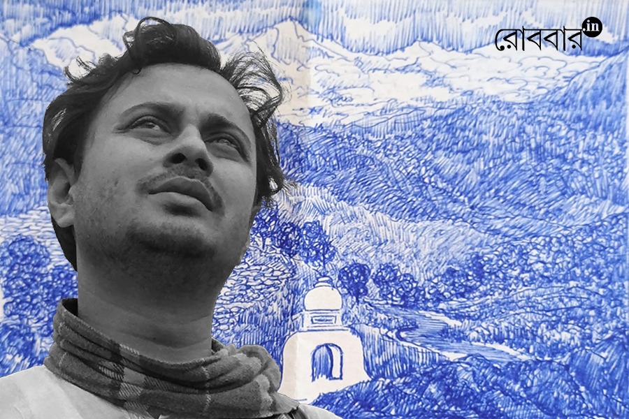 Artist-actor Anil Chatterjee by Sushobhan Adhikary। Robbar