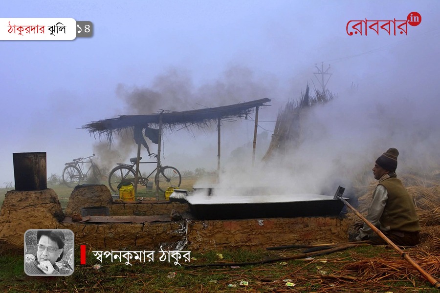 Palm tree and nalen gur preparation in bengal | Robbar