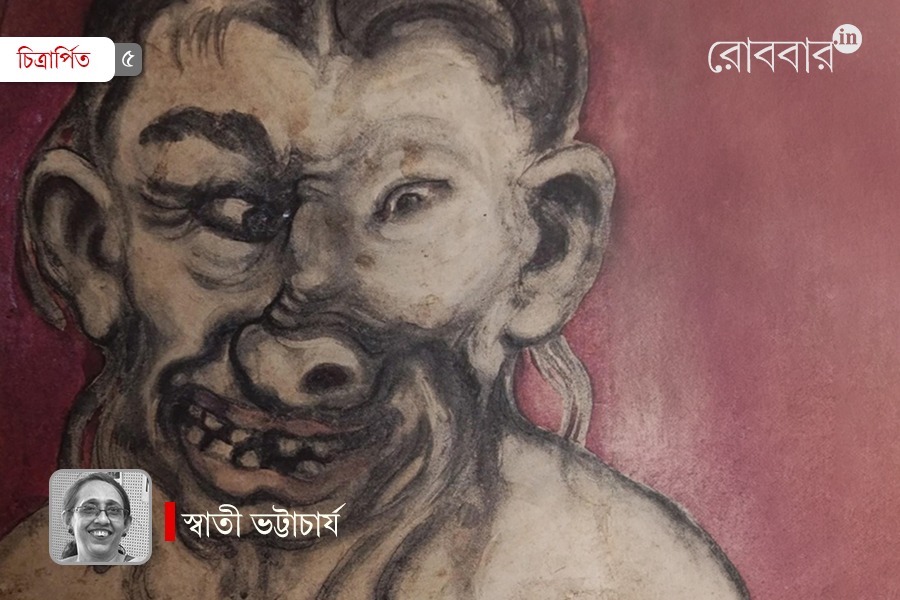 gopesh chandra chakraborty and his depiction of clowns | Robbar